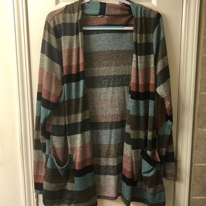Long sleeved striped cardigan* read description*